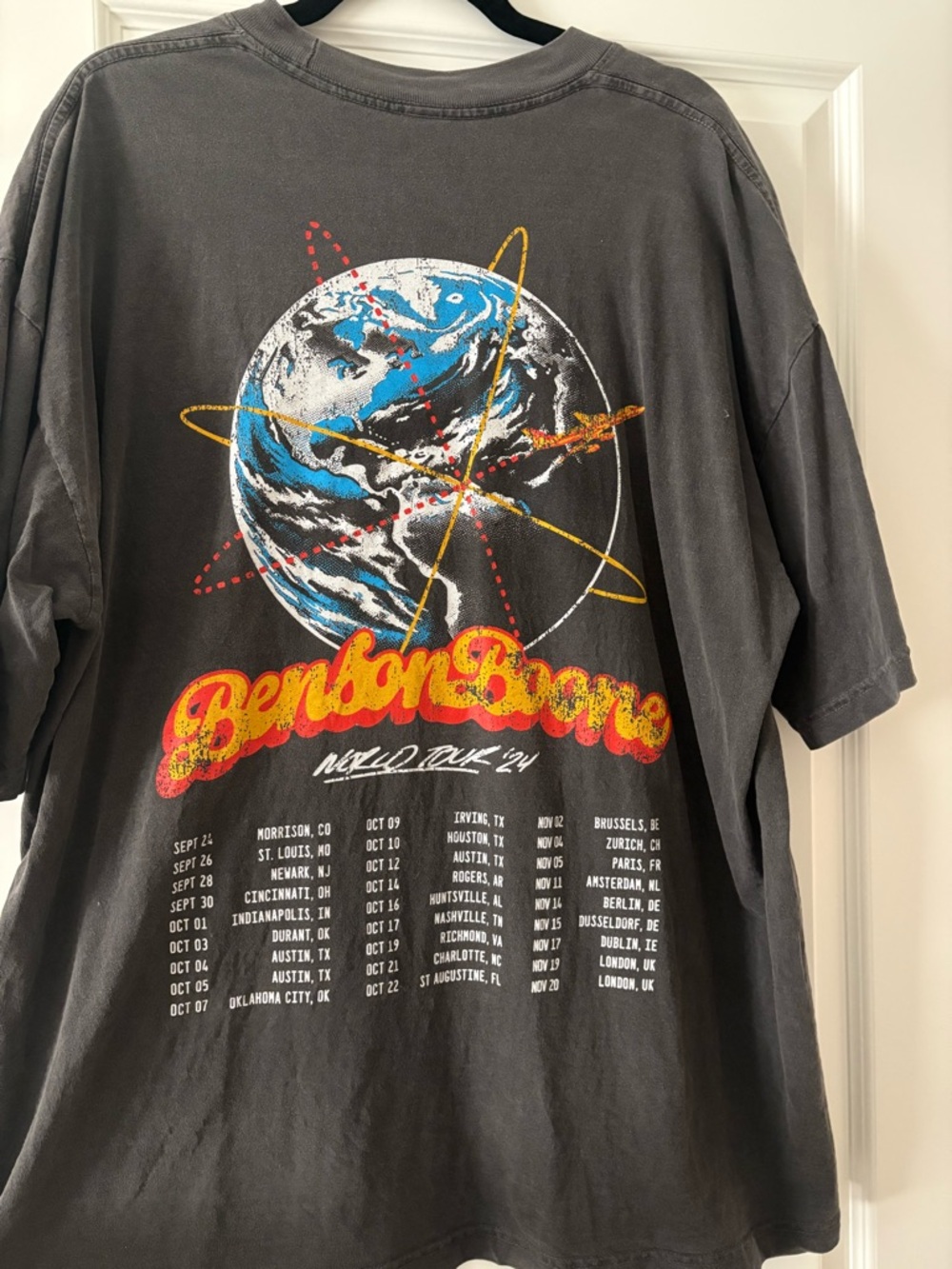 Benson Boone fireworks and rollerblades tour 2024 merch